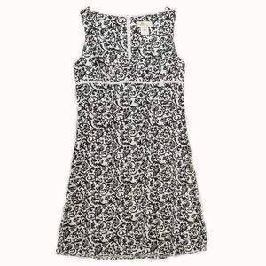 Women's Size 12 Large Sleeveless Dress dBy Ltd. Black White Floral Knee Length